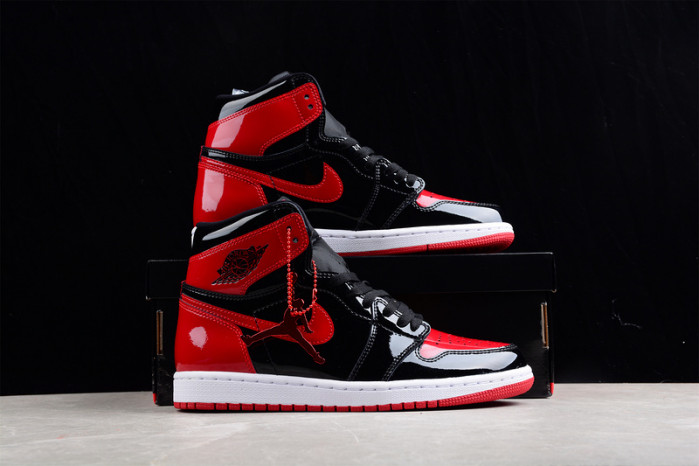 Air Jordan 1 Bred Patent Leather 555088-063