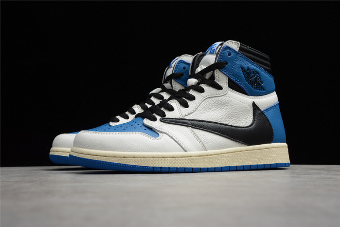 AIR JORDAN 1 TRAVIS SCOTT WHITE BLUE AND BLACK DH3227-105